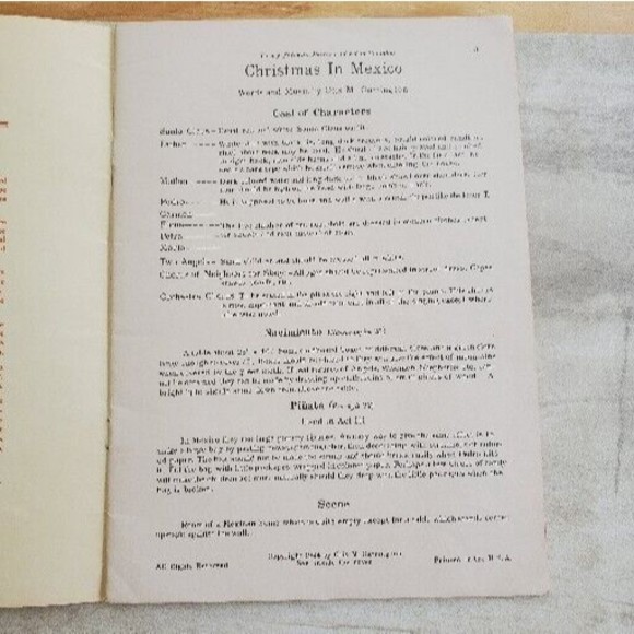 Christmas In Mexico Otis Carrington Sheet Music Vntg 1944 Good Neighbor Operetta - Picture 4 of 12